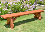 A frame timber garden bench