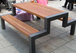 steel frame tables that can be used to support a variety of timber surfaces