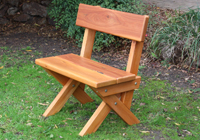 conventional timber garden seat