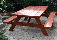 outdoor timber furniture a frame table