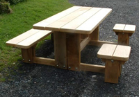 One of our solid park tables Melbourne wheelchair versions
