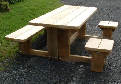 wheelchair accessible picnic table