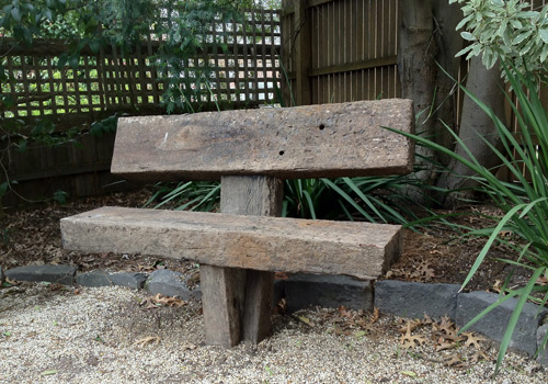 Sleeper garden seat installed