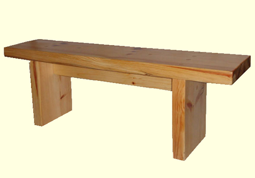 simple solid timber bench