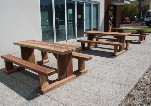 cafe table in ironbark