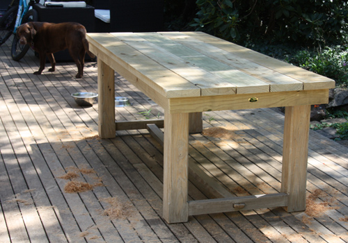 Solid Treated Pine Timber Table And Chairs