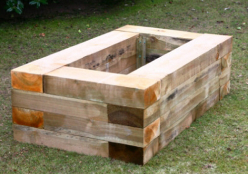 solid sleeper planter box shell