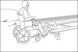 wheelchair accessible tables from side