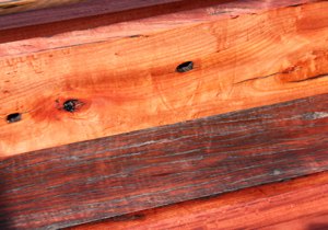 polished red gum boards for a boardroom table